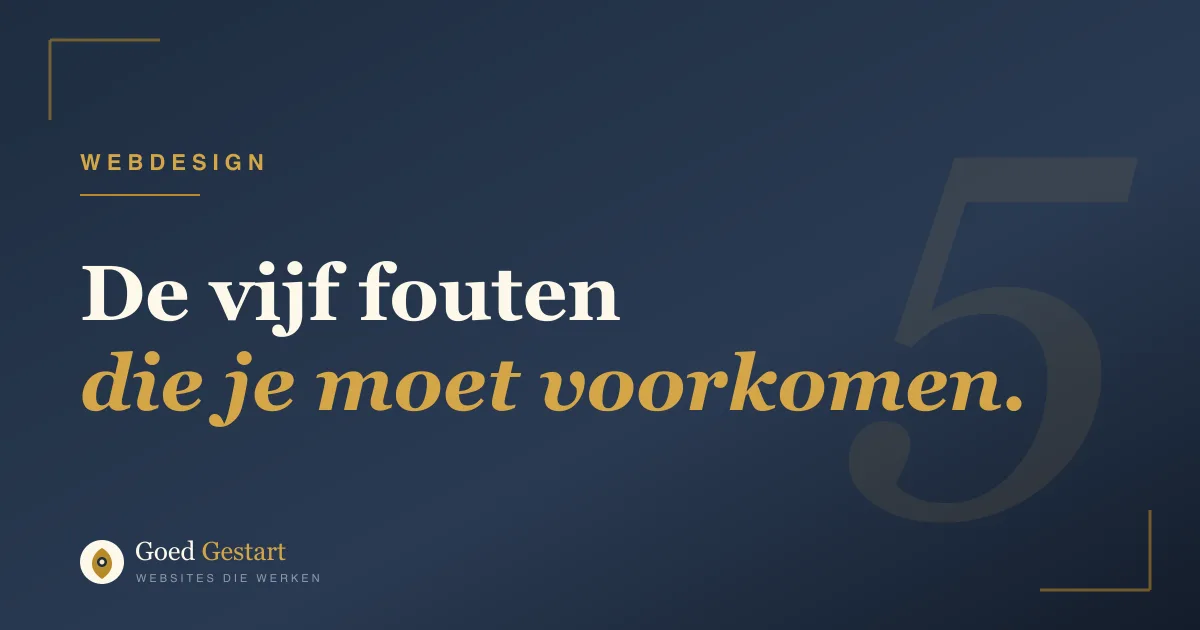 5 fouten die starters maken met hun eerste website