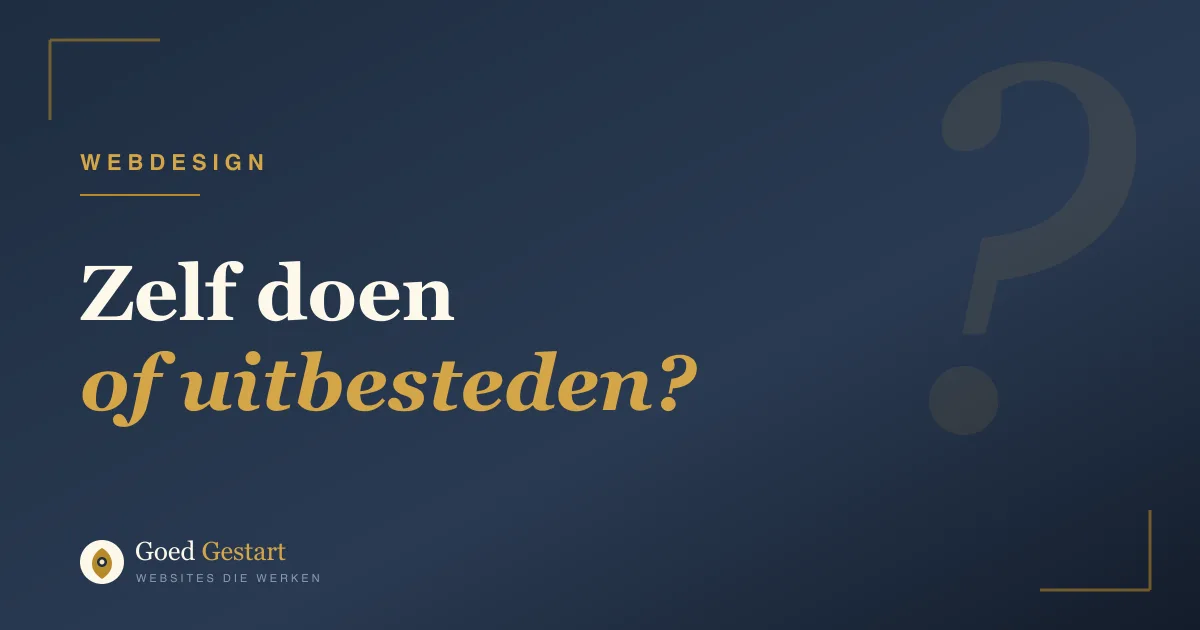 Zelf een website maken of laten maken? Eerlijke vergelijking voor starters